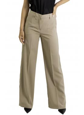 Pantalone in viscosa con bottone palazzo Options 